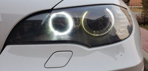 Диодные ангельские глазки BMW рестайл белые