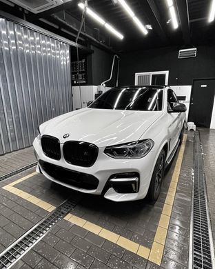 Накладки на фары, реснички BMW X3 G01 X4 G02 черный глянец АБС