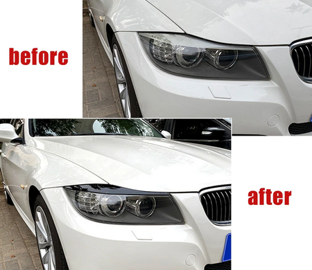 Вії на BMW 3 E90/E91 чорний глянець ABS-пластик