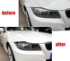 Вії на BMW 3 E90/E91 чорний глянець ABS-пластик