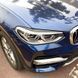 Накладки на фары, реснички BMW X3 G01 X4 G02 черный глянец АБС