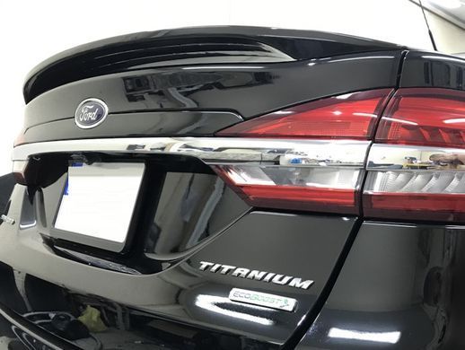 Спойлер багажника Ford Fusion / Mondeo MK5 черный глянец