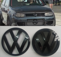 Комплект емблем фольксваген для VW Golf 4 чорний глянець