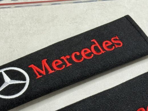 Накладки (чохли) для ременя безпеки логотип Mercedes