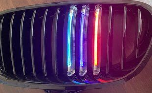 Решетка радиатора, ноздри для BMW F10 с Led подсветкой