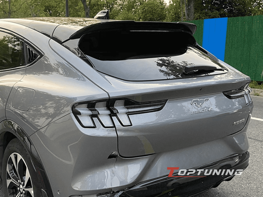 Спойлер кришки багажника Ford Mustang Mach E 2021 2022 чорний глянсовий ABS-пластик