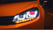 Оптика передняя, фары на Volkswagen Golf 6 с красной линзой