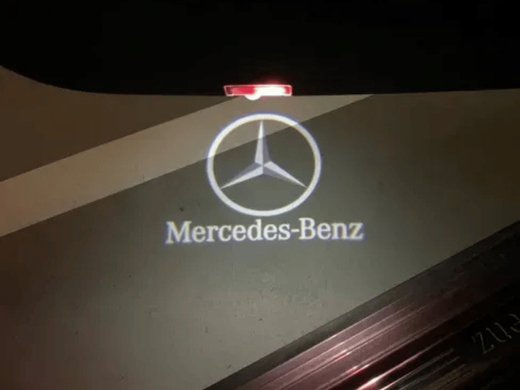 Подсветка дверей с логотипом Mercedes 211