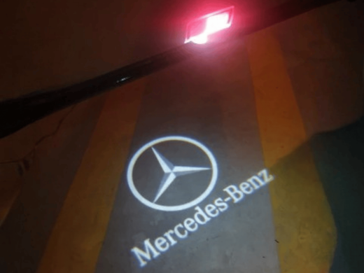 Подсветка дверей с логотипом Mercedes 211