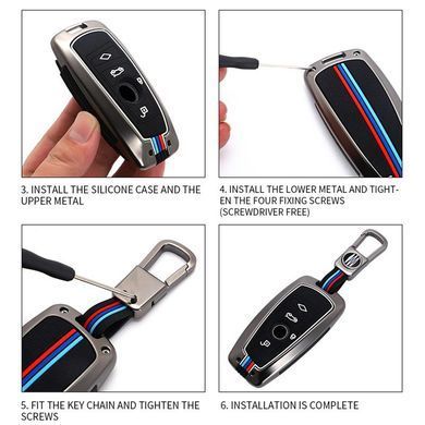 Чехол протектор на ключ для BMW F20 F30 F34 F32 F07 F10 F30 F06 F01 M5 M6 F25 F26 темный