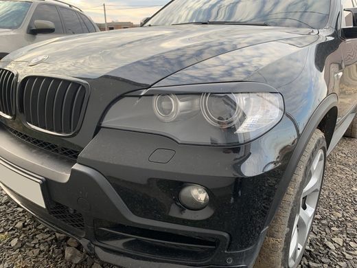 Накладки на фари, вії BMW X5 E70 під покраску ABS-пластик