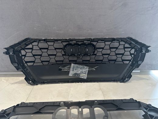 Решётка радиатора Audi Q3 8U 2011&ndash;2018 стиль RSQ3 черная + хром
