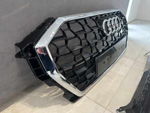 Решётка радиатора Audi Q3 8U 2011&ndash;2018 стиль RSQ3 черная + хром