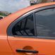Накладки (зябра) на вікна задніх дверей Mitsubishi Lancer X чорні глянцеві