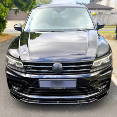 Накладки на фари Volkswagen Tiguan 17-20 ABS чорний глянець