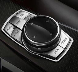Накладки кнопок мультемідійного центру BMW F20 F22 F30 F32 F34 F36 F10 F06 X3 X4 X5 X6 хром