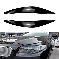 Реснички (бровки) BMW 5 F10 черный глянец ABS-пластик (10-13 г.в.)