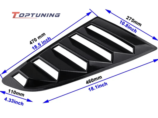 Накладки (зябра) на вікна задніх дверей Ford Mustang (2015-2023)