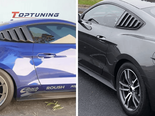 Накладки (зябра) на вікна задніх дверей Ford Mustang (2015-2023)
