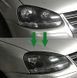 Накладки на фары, реснички Volkswagen Golf 5 черный глянец ABS-пластик