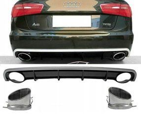 Накладка заднього стандартного бампера AUDI A6 C7 стиль RS6 (11-14 р.в.)