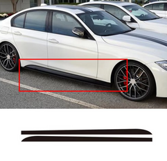 Наклейки на пороги BMW F10 F11 F01 F02 G30 Performance черный глянец