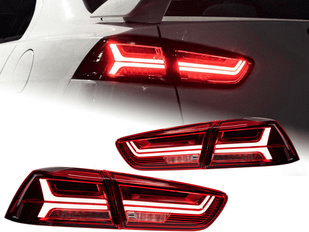 Оптика задня, ліхтарі MITSUBISHI LANCER X червоні димчасті діодні