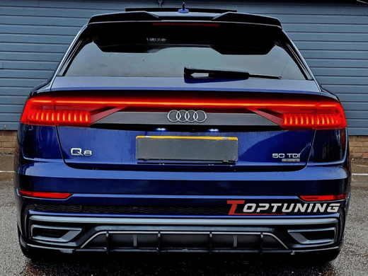 Накладки (диффузоры) заднего бампера Audi Q8 S-line (18-23)