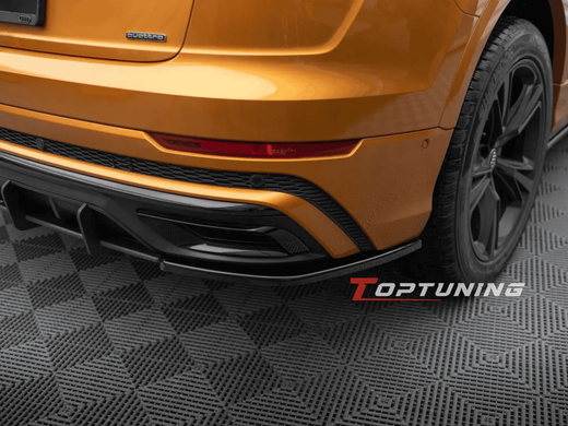 Накладки (диффузоры) заднего бампера Audi Q8 S-line (18-23)